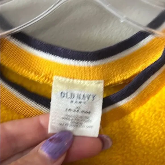 Old Navy Kids Bright Yellow Sweatshirt - Picture 3 of 4